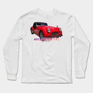 1957 Triumph Tr3 Cabriolet Long Sleeve T-Shirt